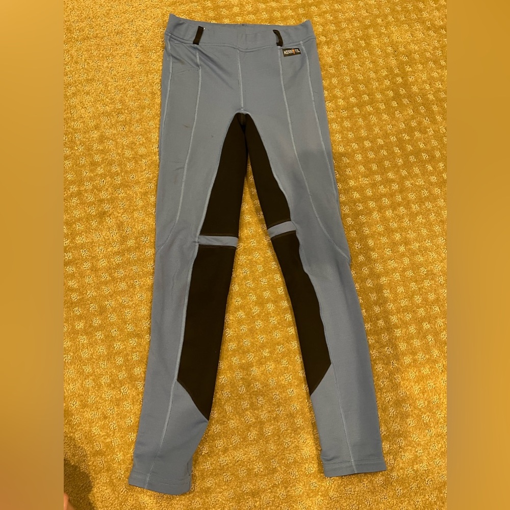 Kids XL Kerrit Full Seat Breeches blue and black